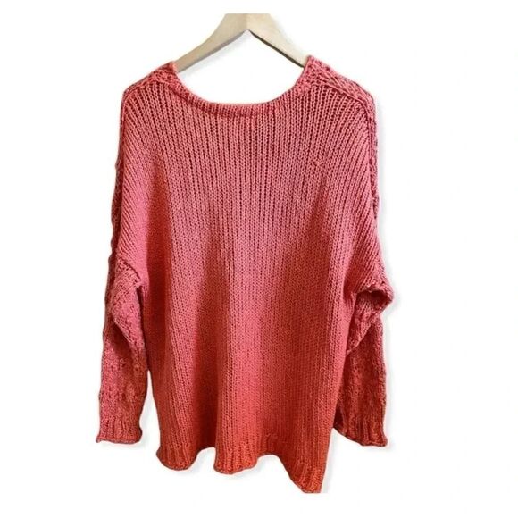 Chelsea and Theodore Cinnamon Pullover Popcorn Knitted Women’s Sweater SZ M - Picture 2 of 6